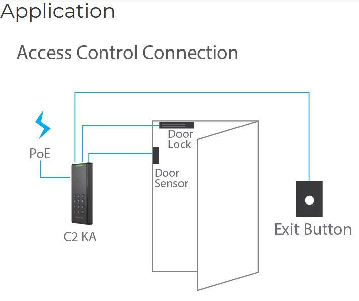 Access Control, Badge and PIN, C2 KA, Rfid/Mifare, Ip65, Linux, Pin, PoE, BT-Wifi
